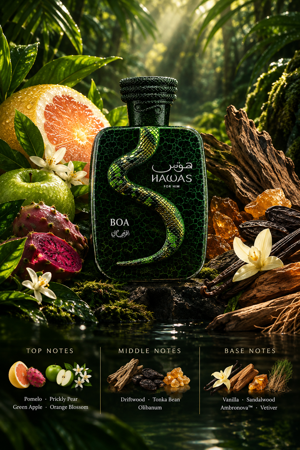 Rasasi Hawas Boa Eau De Parfum 3.4oz Unisex Fragrance